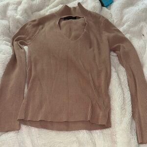 Kendall & Kylie Tan V-Neck Sweater (never been worn)